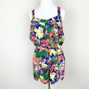 Sugarmint Size Medium Sleeveless Floral Romper